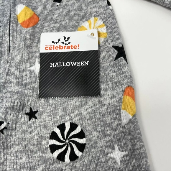 Baby Halloween Candy Romper Grey (NWT) Size: 0/3M - Candy Corn - Picture 4 of 10